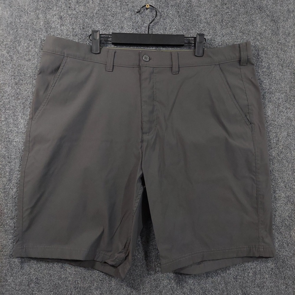 Eddie Bauer Shorts Mens 42 Gray Nylon Spandex Chino Stretch Hiking Travel Casual